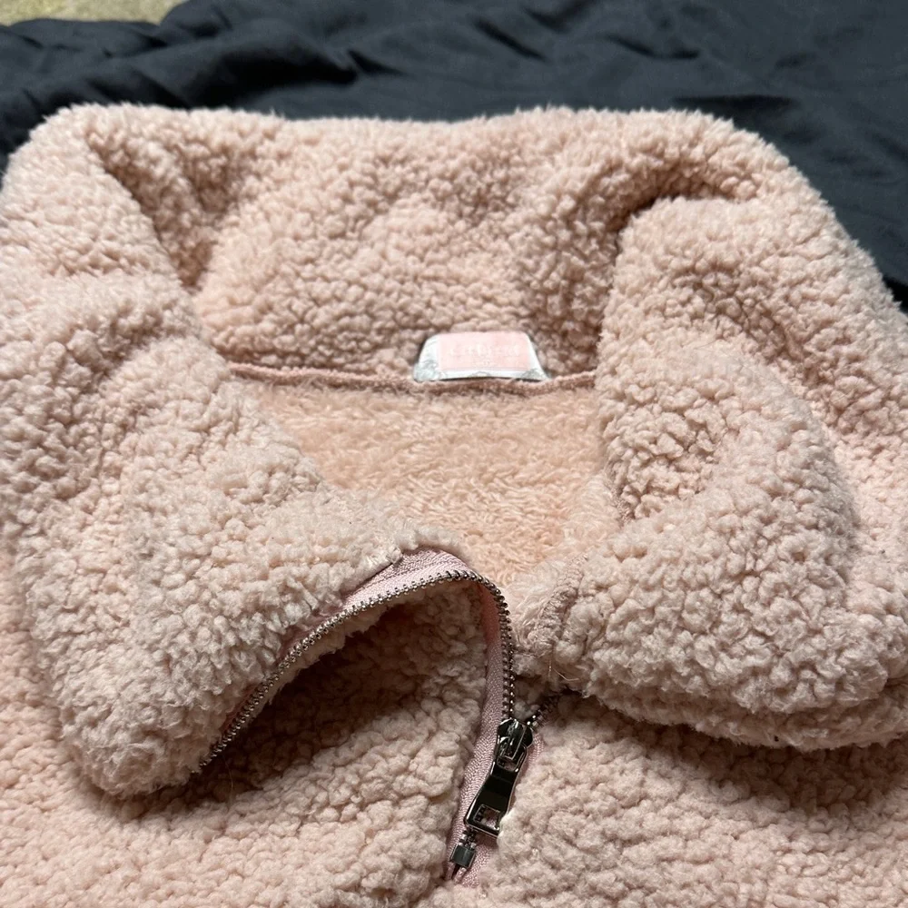 Soft Pink Teddy Jacket - Picture 3 of 4
